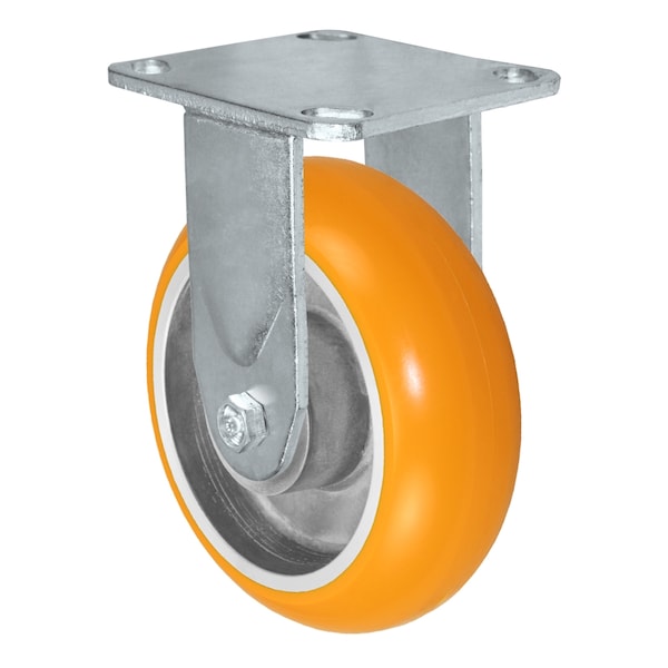 6"x2" Sirius HD Donut Polyurethane on Aluminum Wheel, Rigid Casters